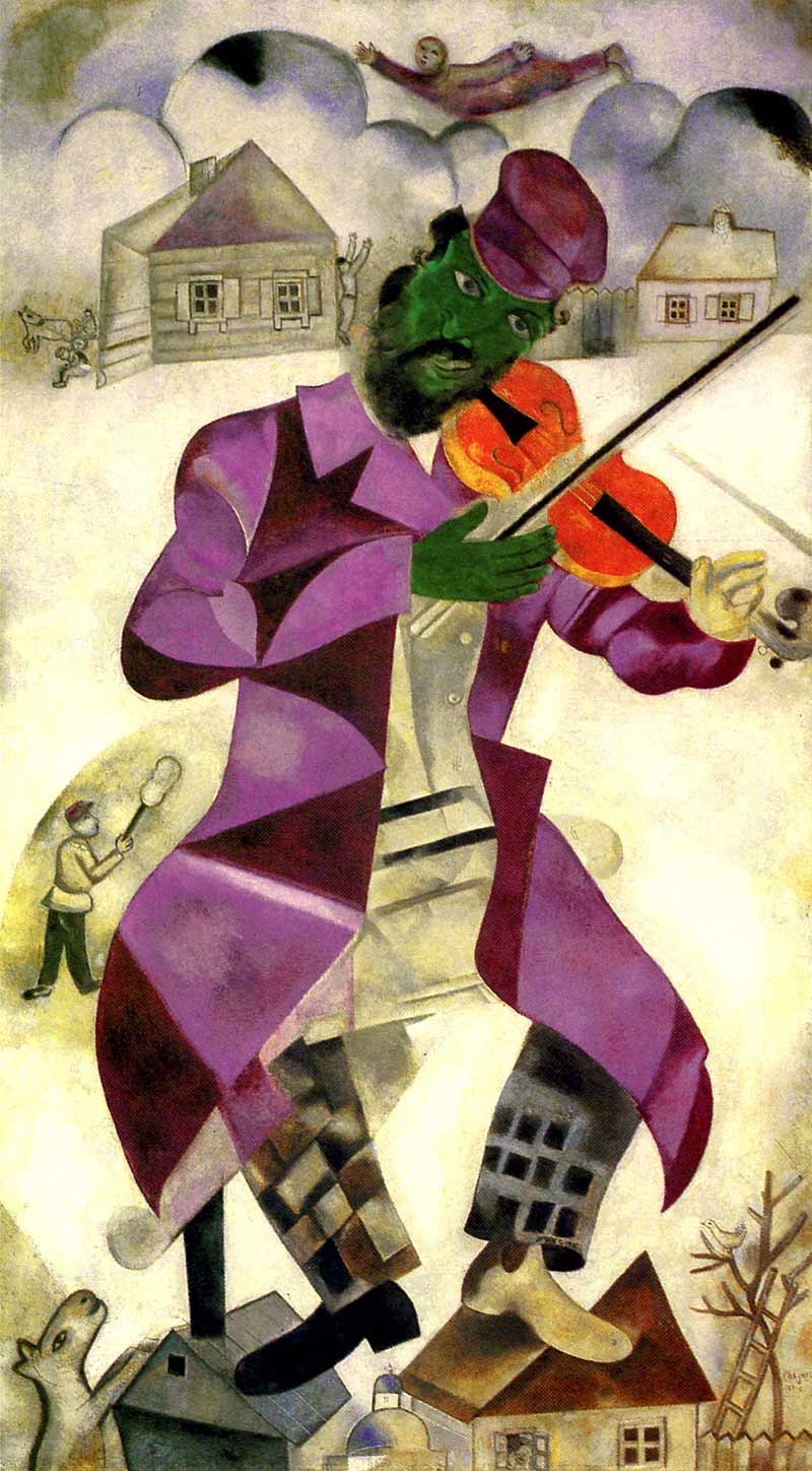 Photo:  Marc Chagall,The Green Violinist (Violiniste), 1923–24